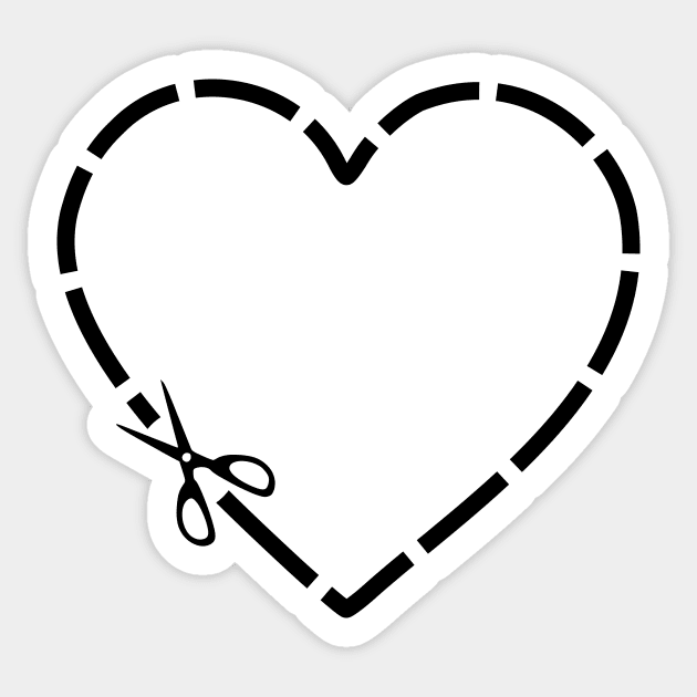 Cut My Heart Out Sticker by AKdesign